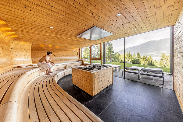 Sauna finlandese panoramica